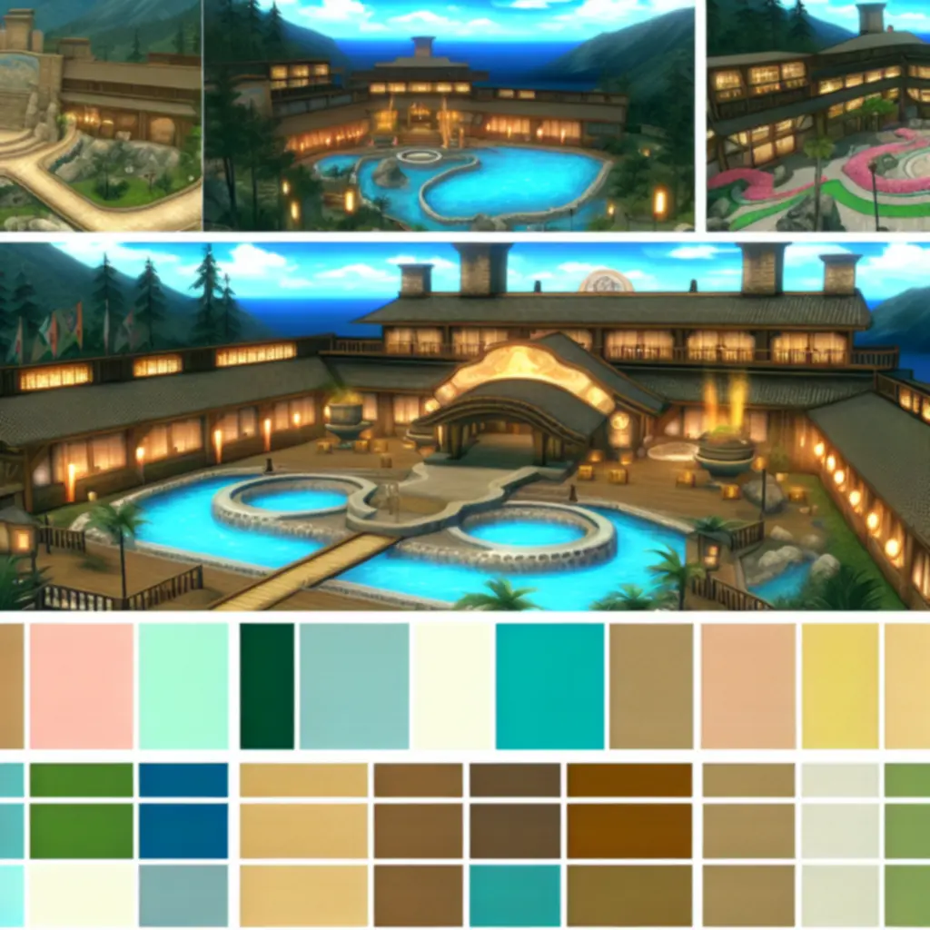 Rozbudowane uzdrowisko w Hot Springs Story z nowymi obiektami i spokojną scenerią.